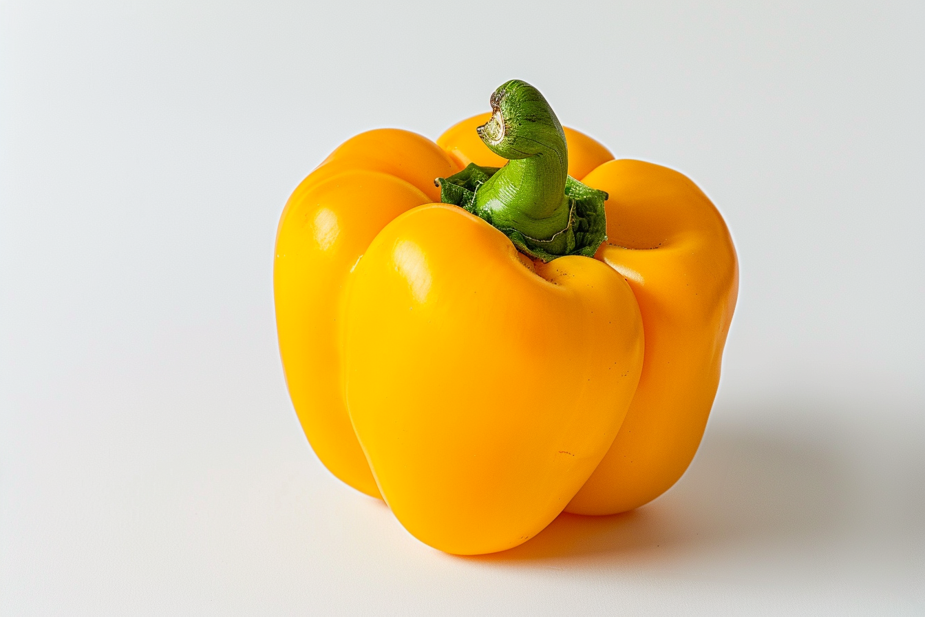 Image gratuite Poivron jaune sur fond blanc 1