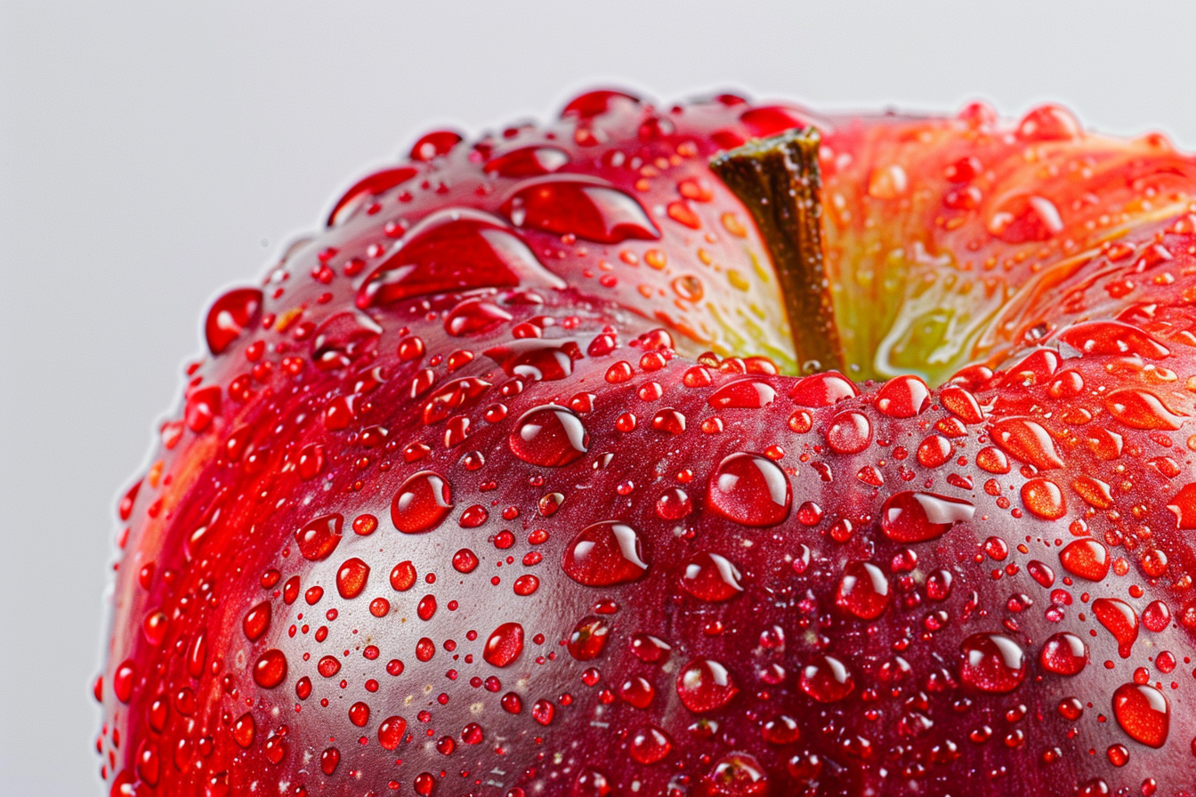 Image gratuite Pomme avec gouttelettes d&rsquo;eau 2