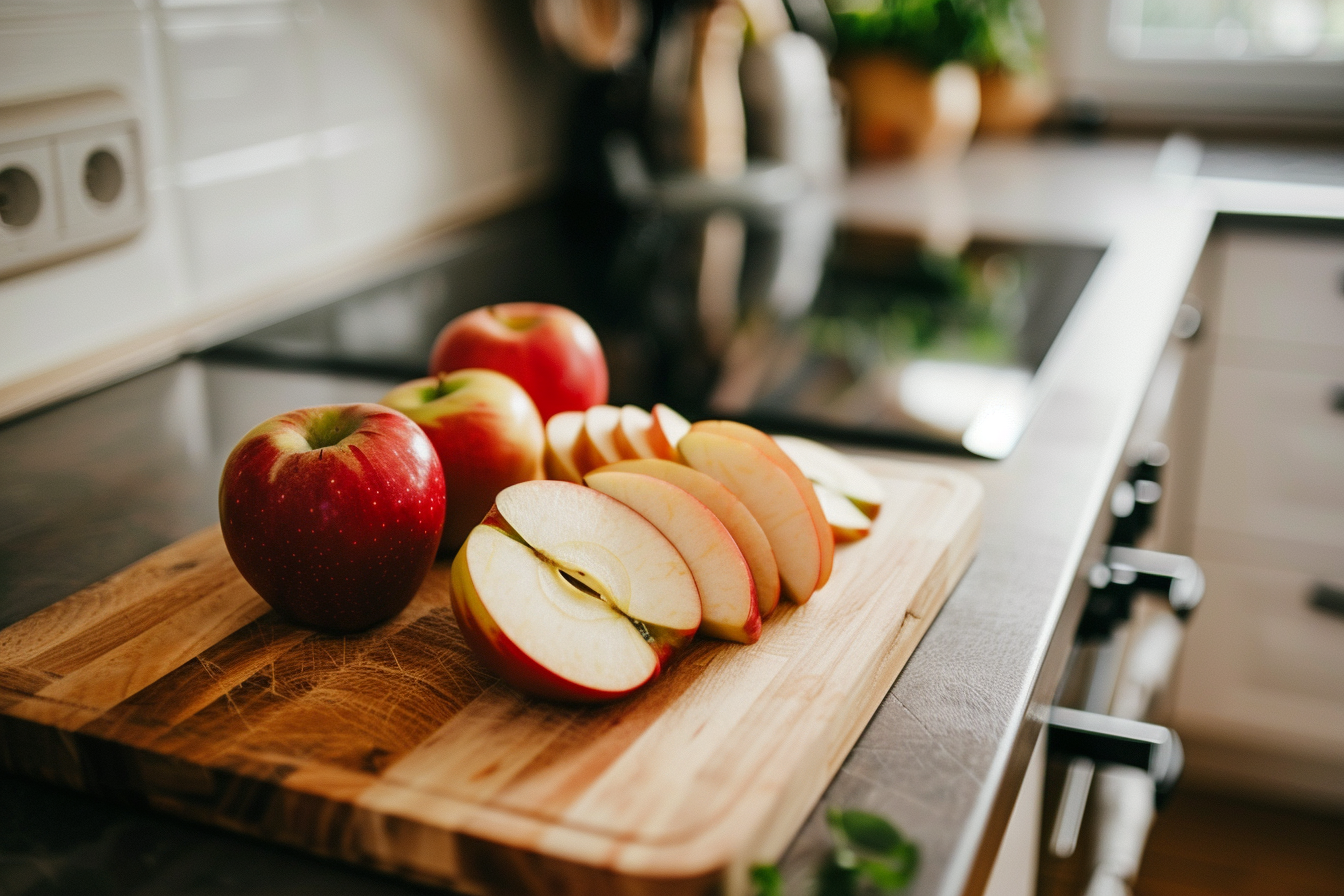 Image gratuite Pomme tranchée en cuisine moderne 1