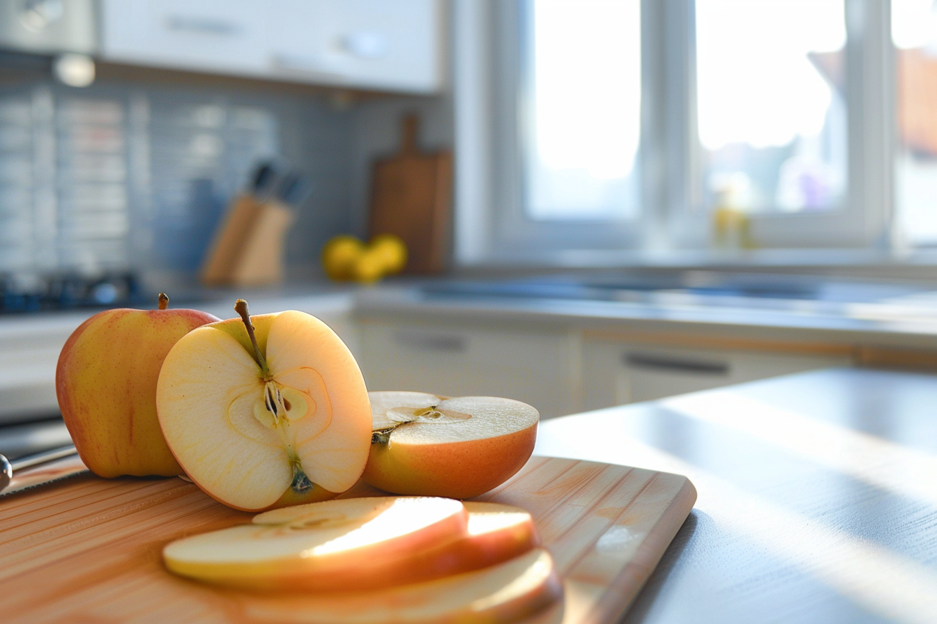 Image gratuite Pomme tranchée en cuisine moderne 2