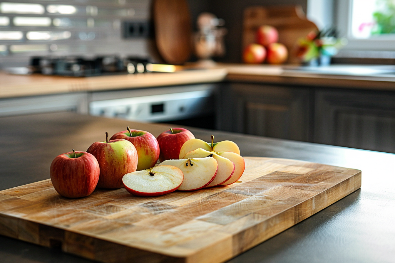 Image gratuite Pomme tranchée en cuisine moderne 4