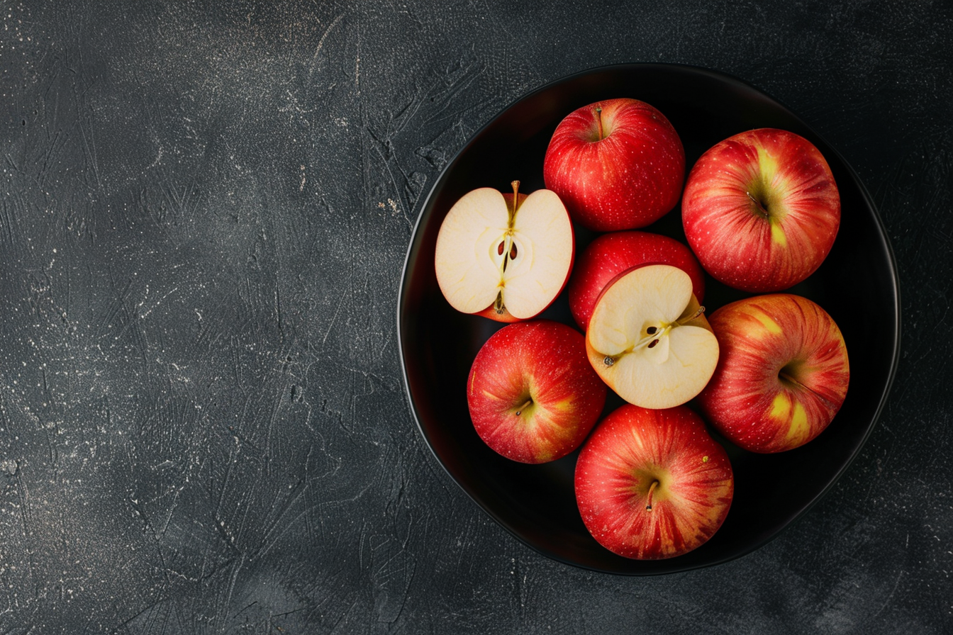 Image gratuite Pommes dans bol noir 5