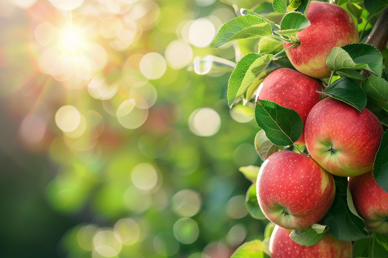 Image gratuite Pommes dans un verger ensoleillé 10