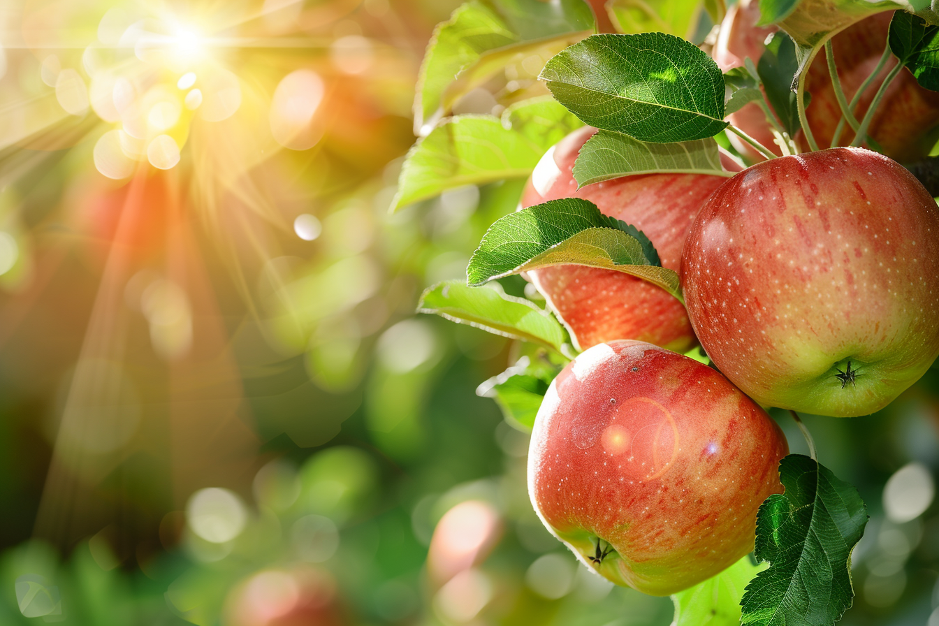 Image gratuite Pommes dans un verger ensoleillé 2