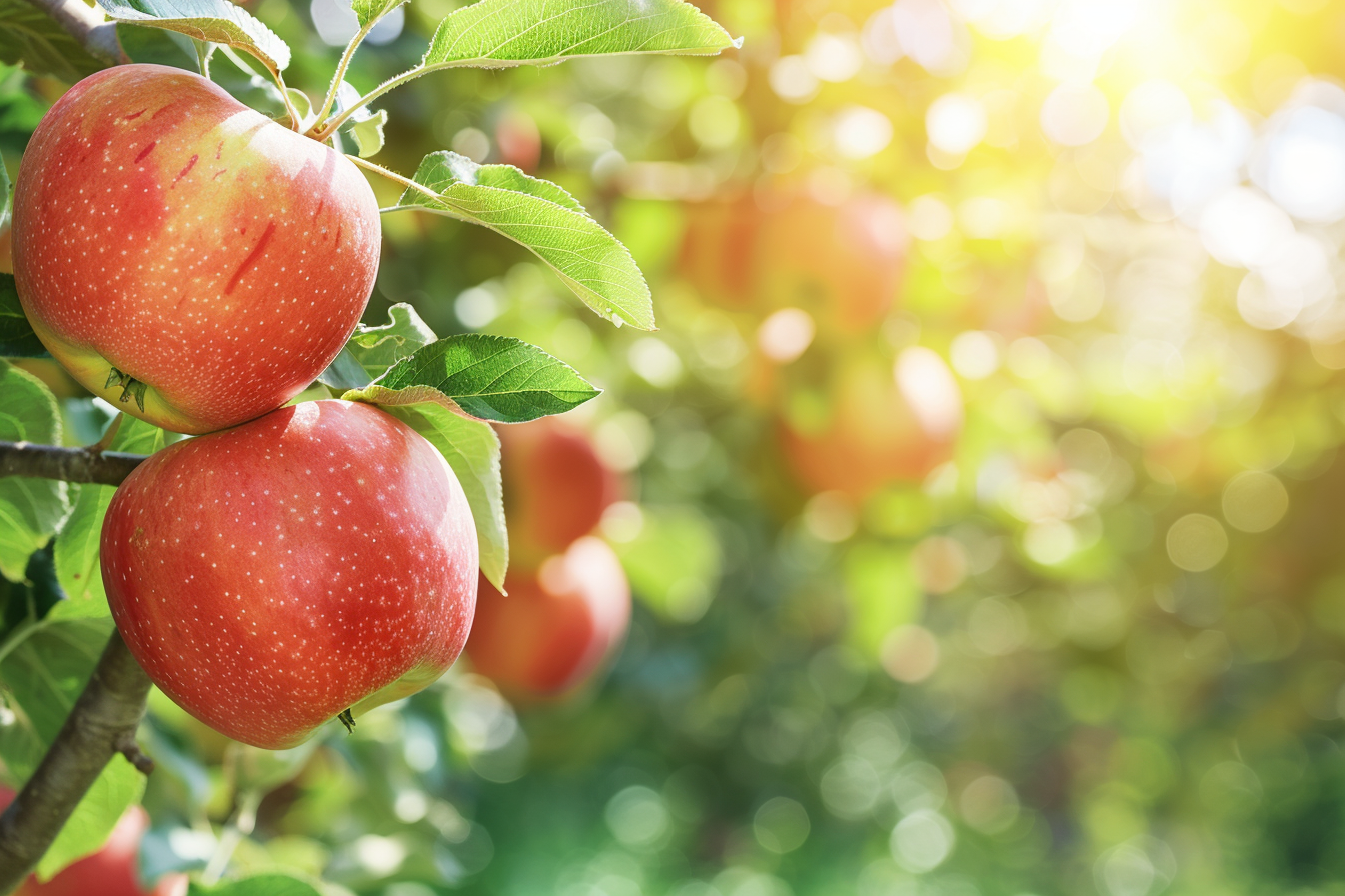 Image gratuite Pommes dans un verger ensoleillé 3