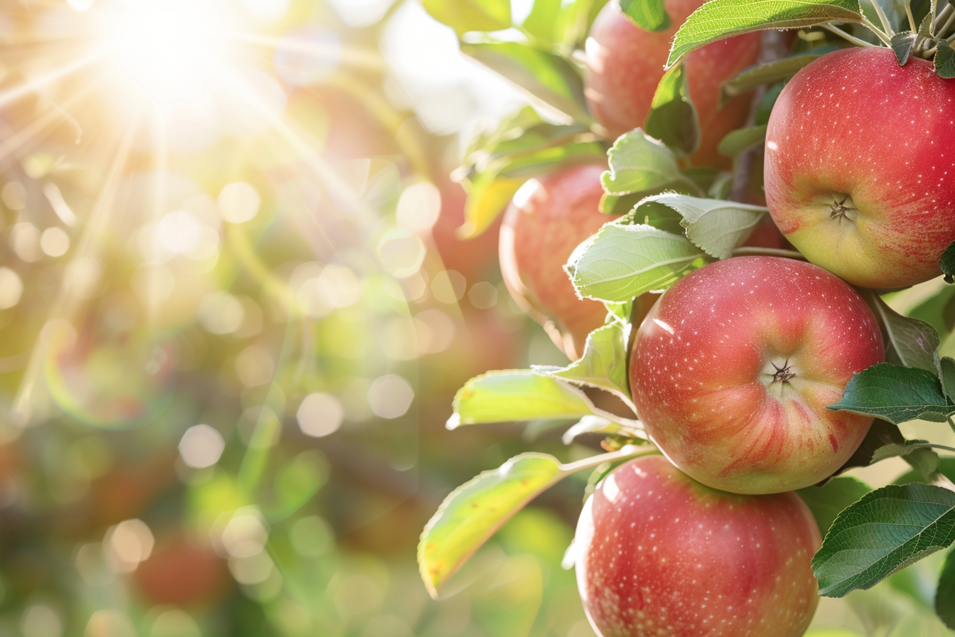 Image gratuite Pommes dans un verger ensoleillé 5