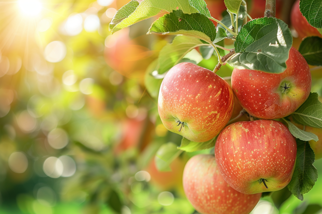 Image gratuite Pommes dans un verger ensoleillé 8