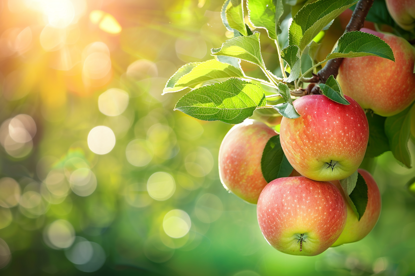 Image gratuite Pommes dans un verger ensoleillé 9