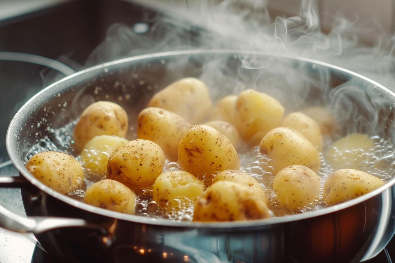 Image gratuite Pommes de terre bouillant sur plaque moderne 1