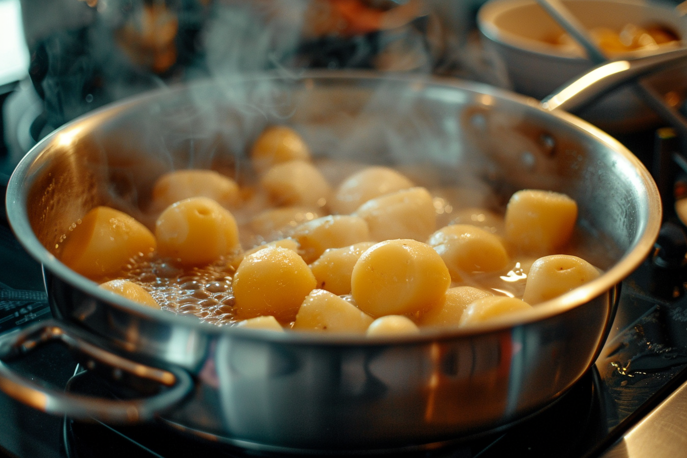 Image gratuite Pommes de terre bouillant sur plaque moderne 2