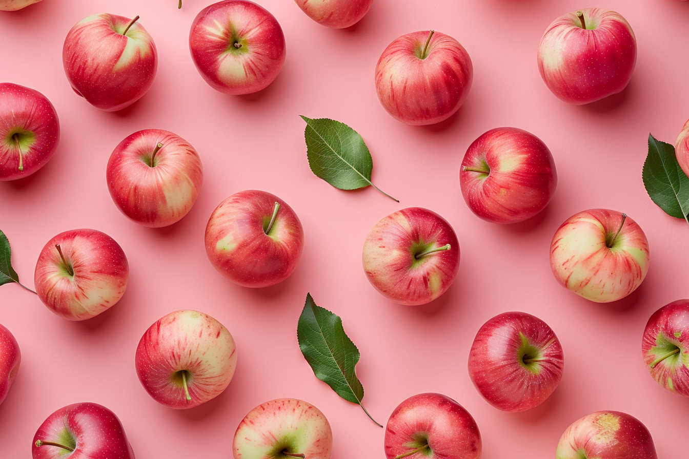 Image gratuite Pommes sur fond pastel 5