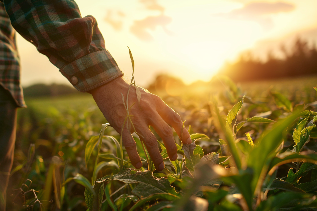 Image gratuite Portrait d&rsquo;un spécialiste de l&rsquo;agriculture durable examinant des cultures 1