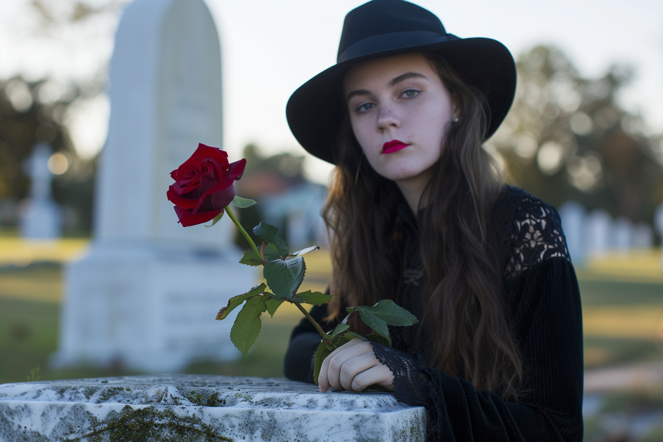 Image gratuite Portrait d&rsquo;une jeune femme en deuil 2