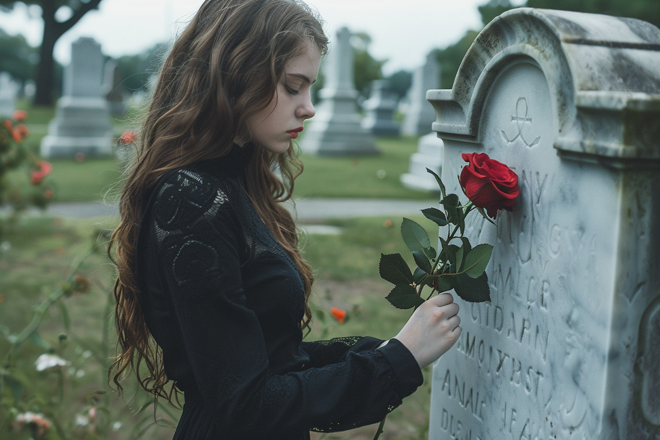 Image gratuite Portrait d&rsquo;une jeune femme en deuil 3