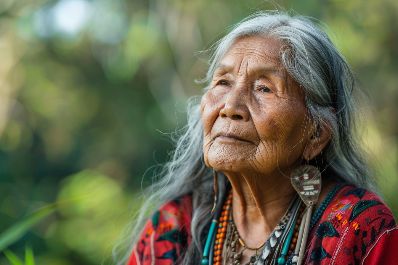 Image gratuite Portrait d&rsquo;une senior indigène 1