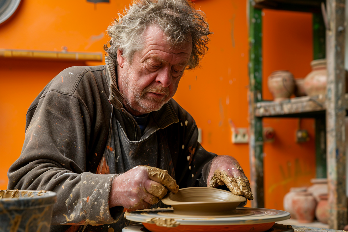 Image gratuite Potier avec argile 1