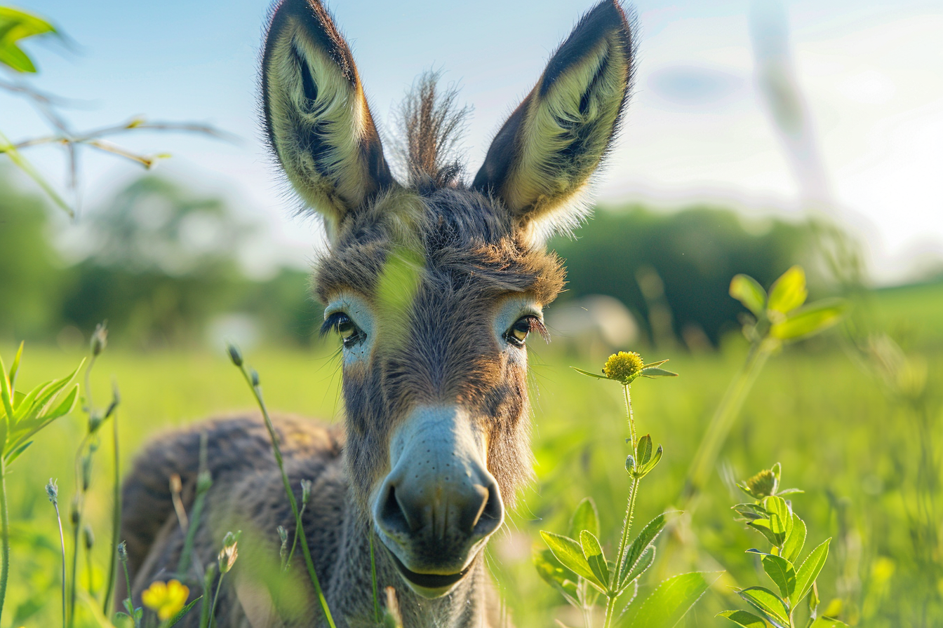 Image gratuite Poulain explorant verger ensoleillé 1