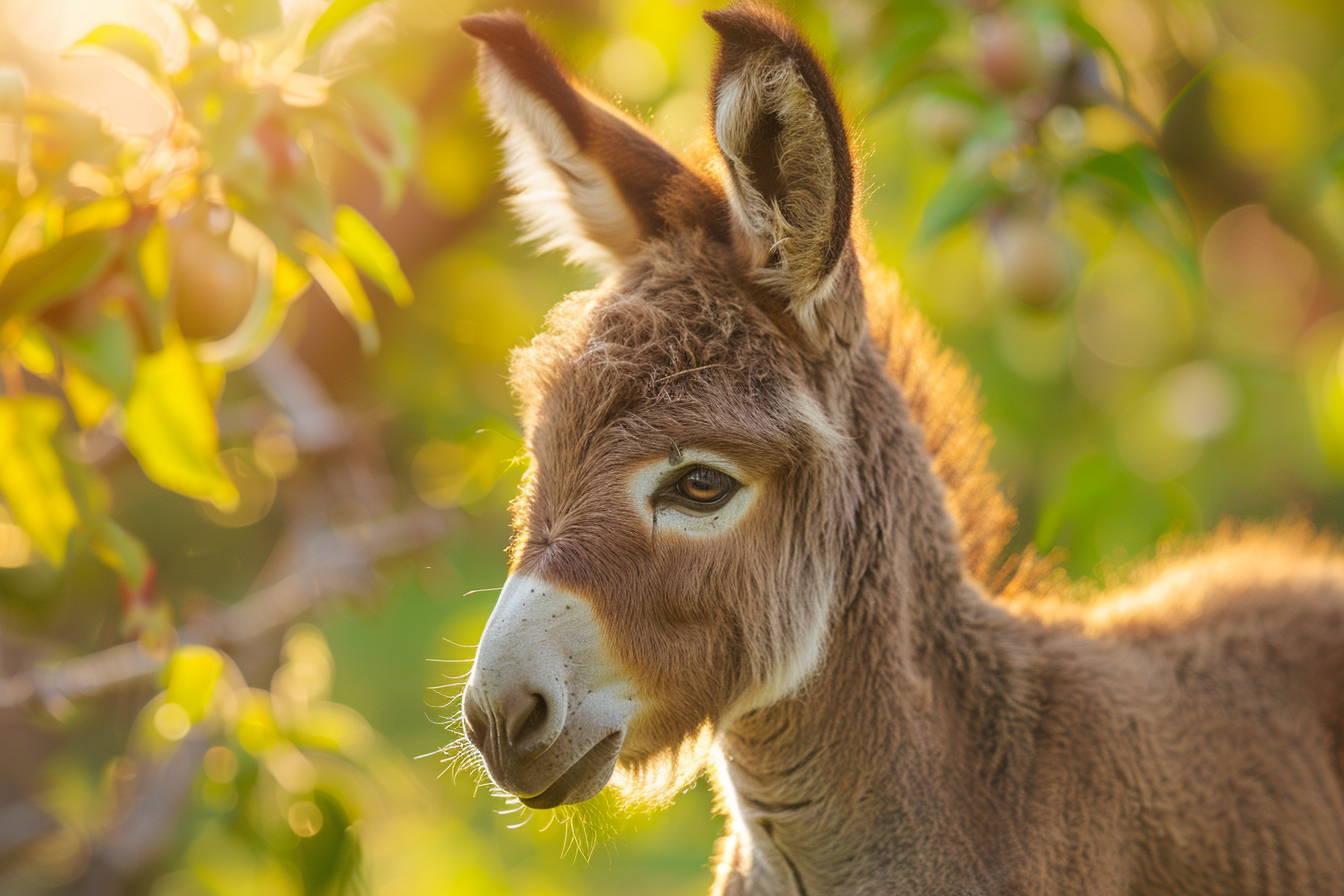 Image gratuite Poulain explorant verger ensoleillé 2