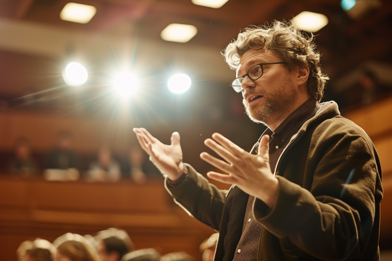 Image gratuite Professeur assistant en amphithéâtre 1