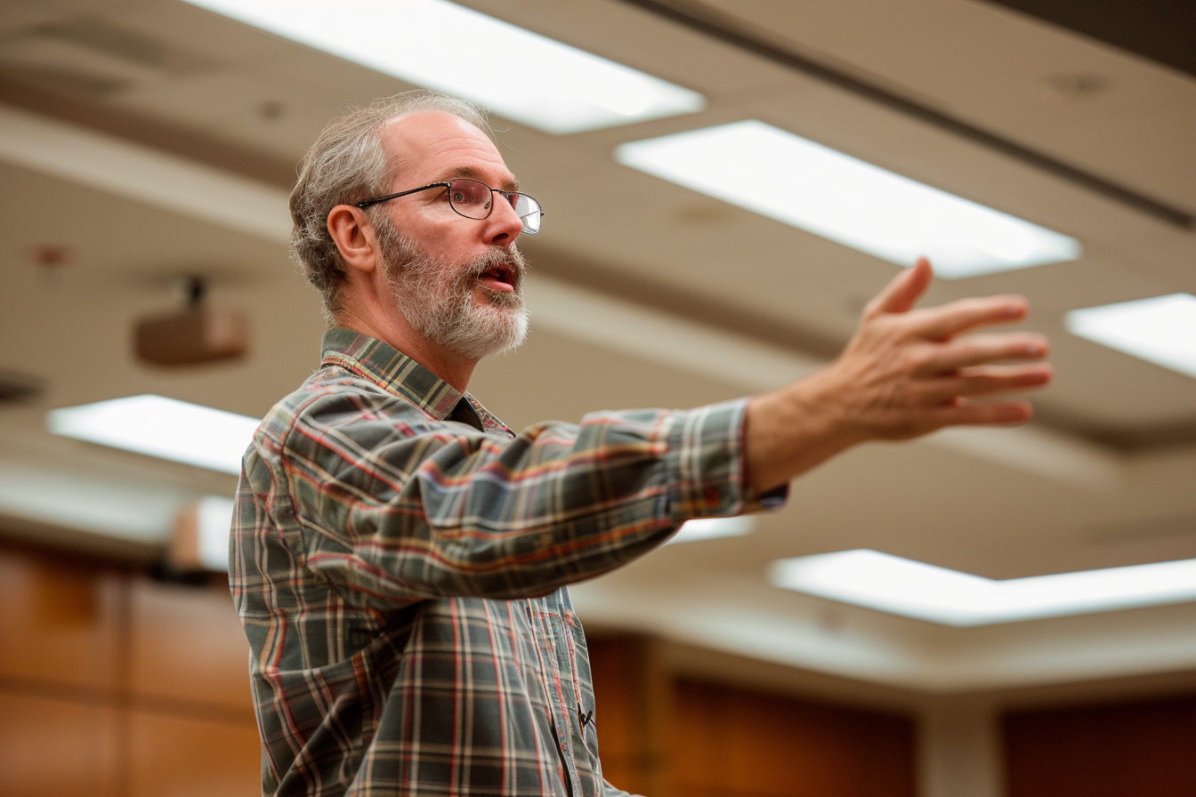 Image gratuite Professeur assistant en amphithéâtre 2