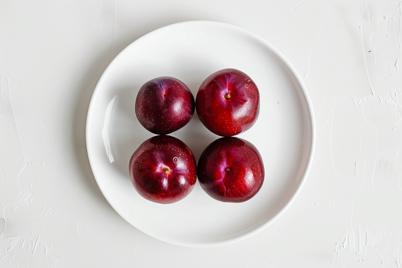 Image gratuite Prune sur assiette blanche 1