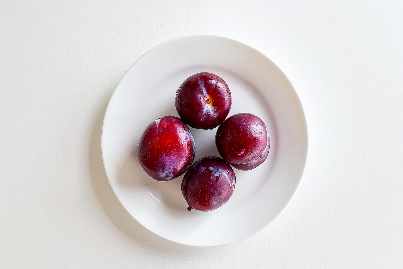 Image gratuite Prune sur assiette blanche 2