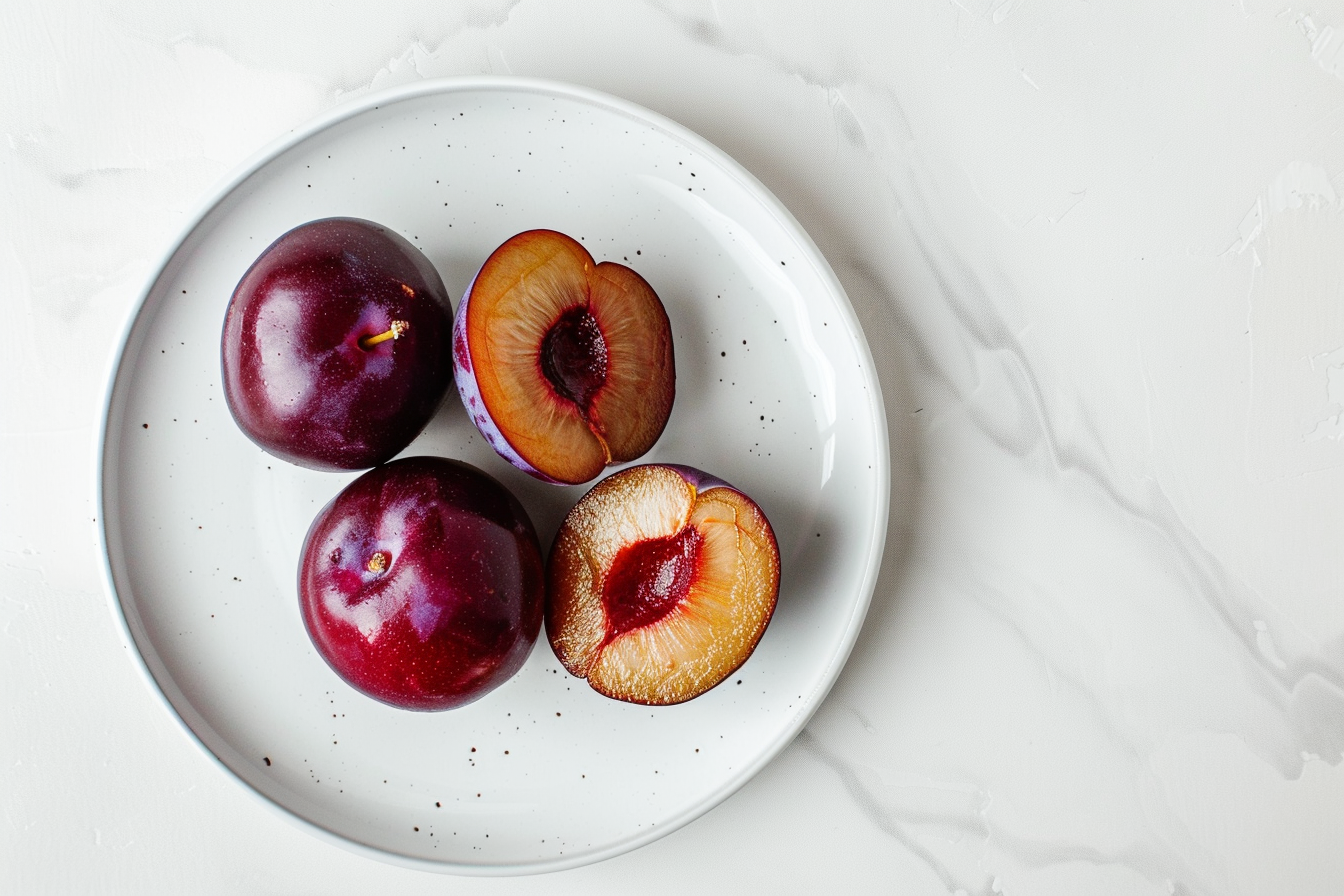 Image gratuite Prune sur assiette blanche 3