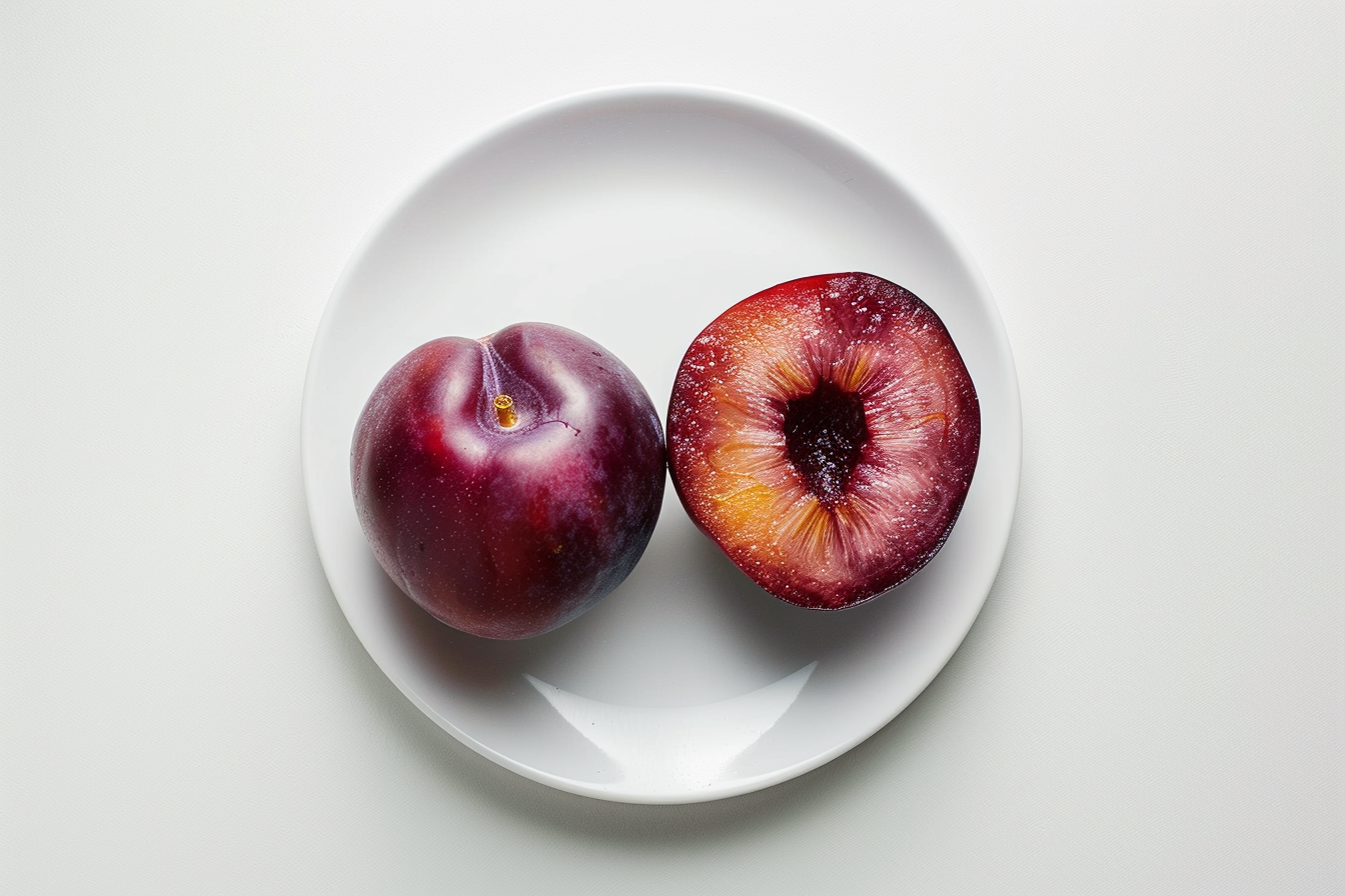 Image gratuite Prune sur assiette blanche 4