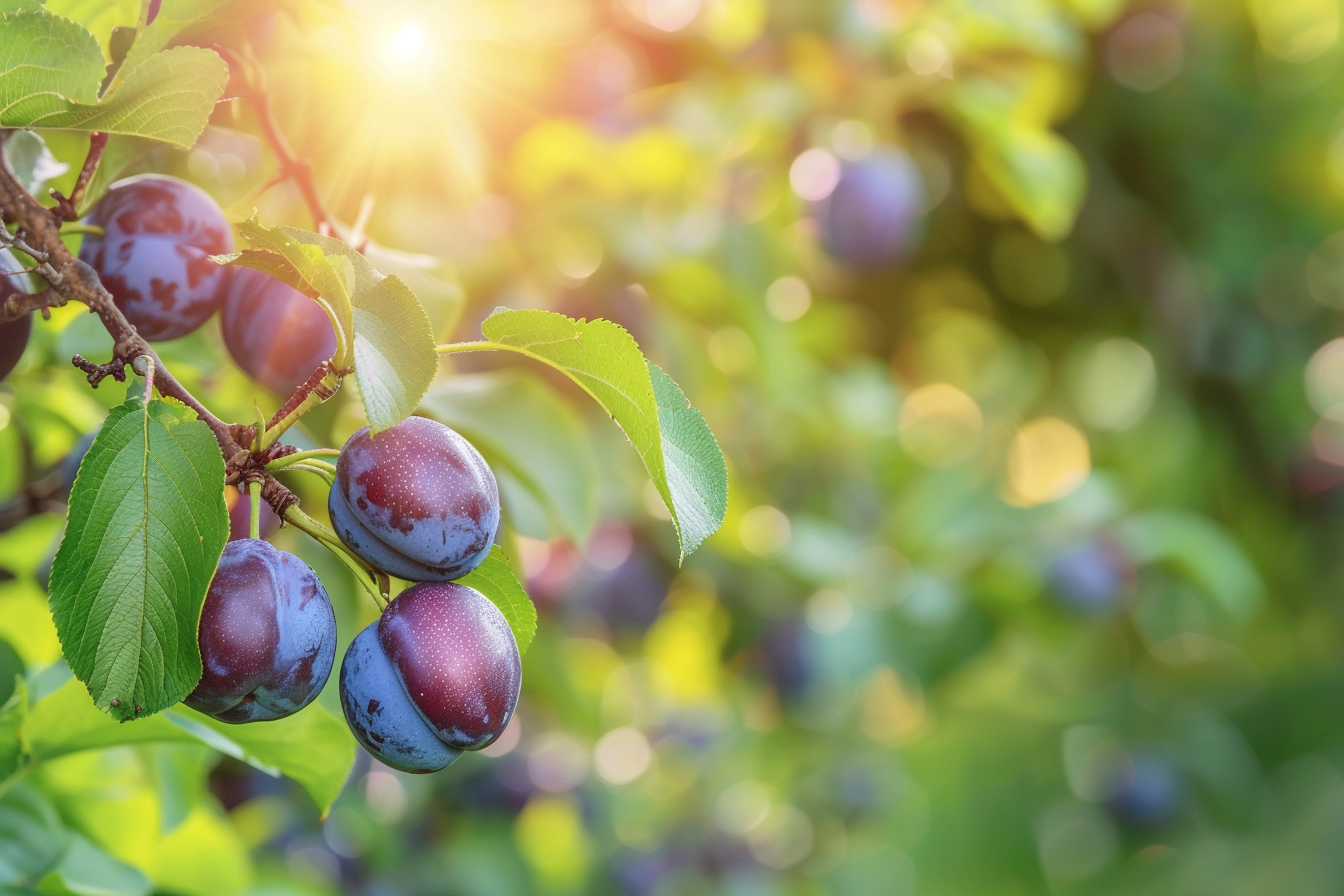 Image gratuite Prunes dans un verger ensoleillé 3