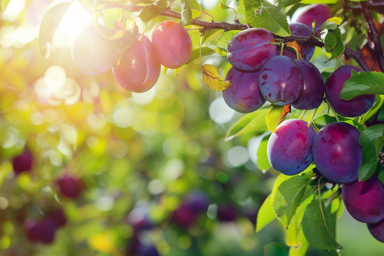 Image gratuite Prunes dans un verger ensoleillé 5