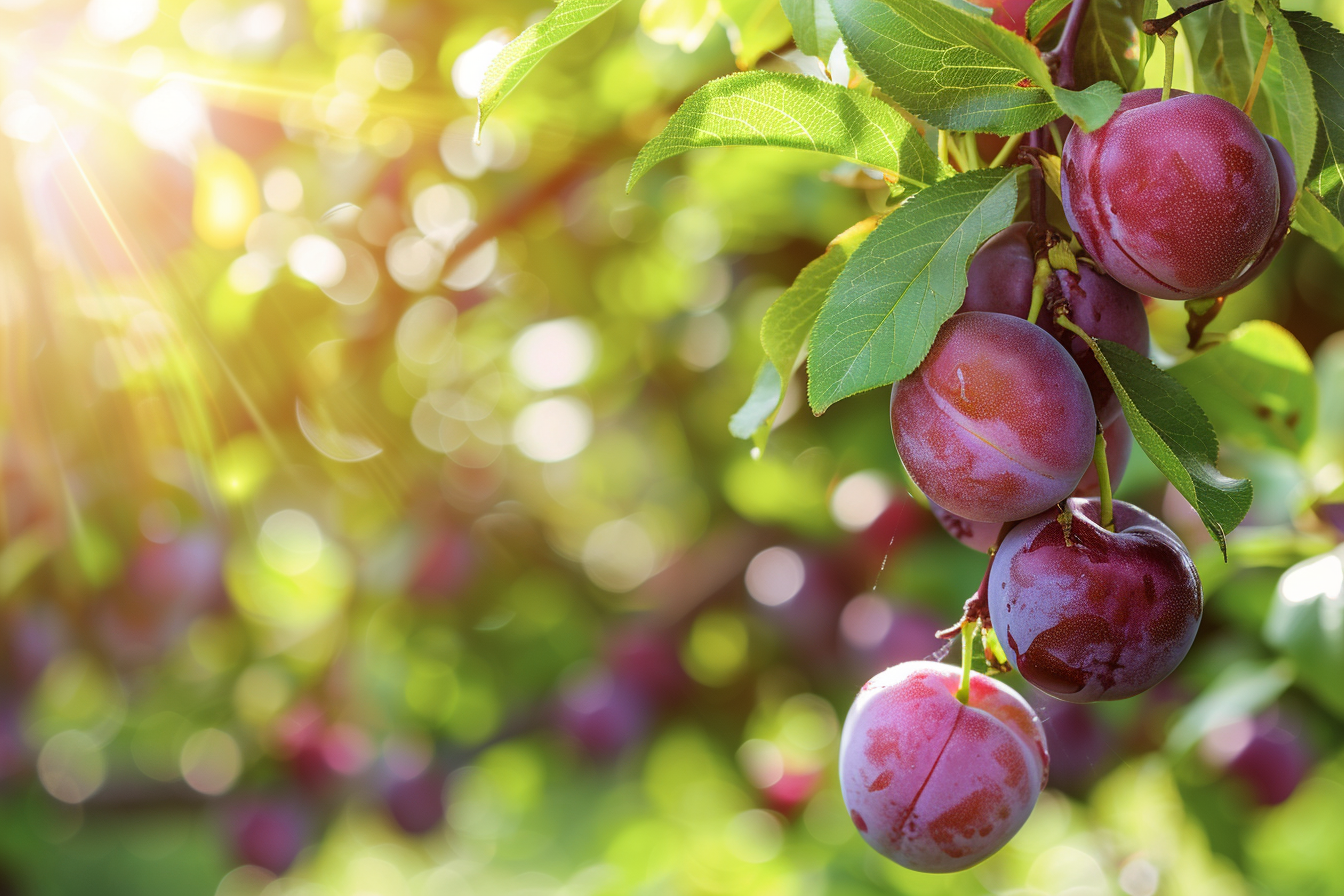 Image gratuite Prunes dans un verger ensoleillé 6
