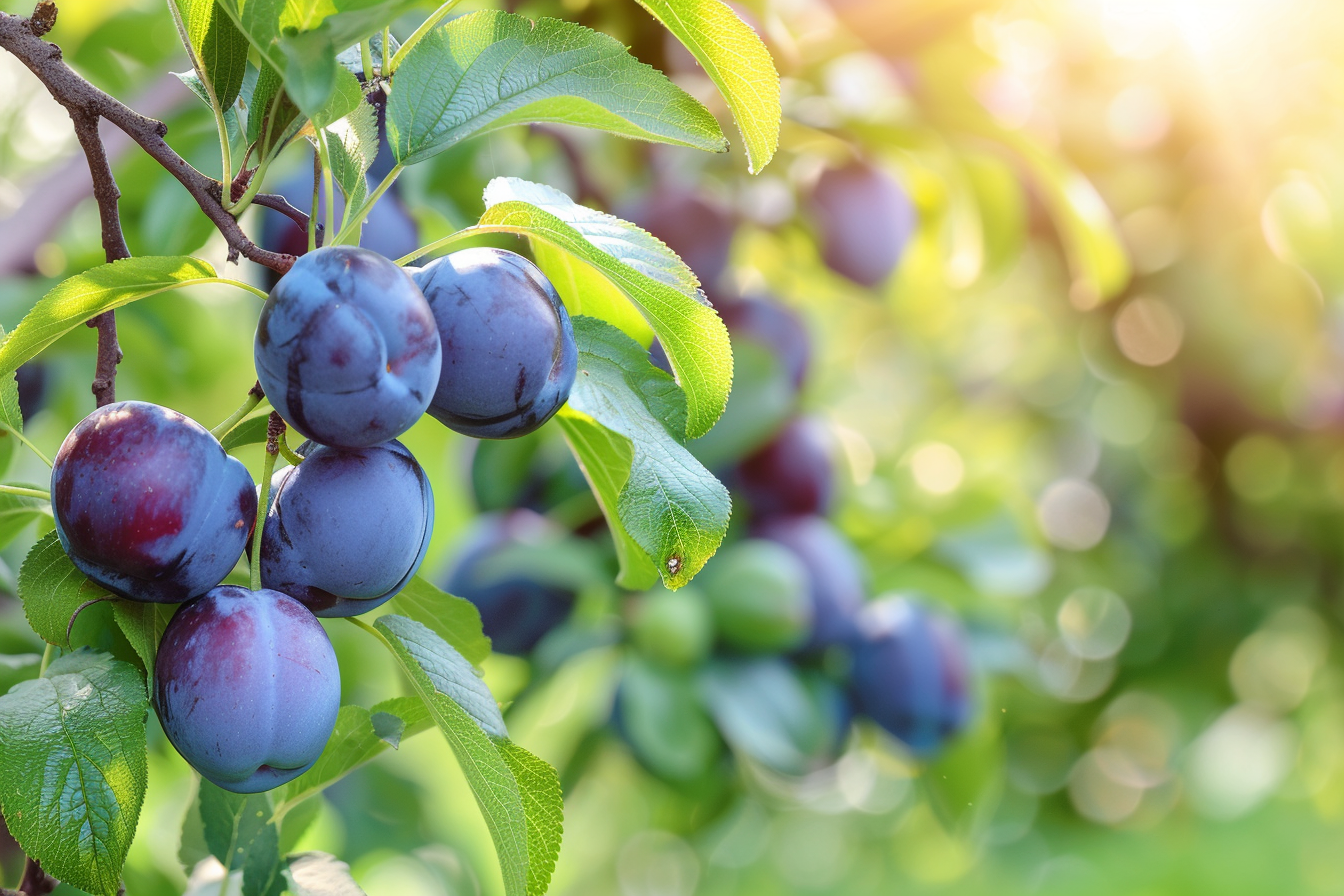 Image gratuite Prunes dans un verger ensoleillé 7