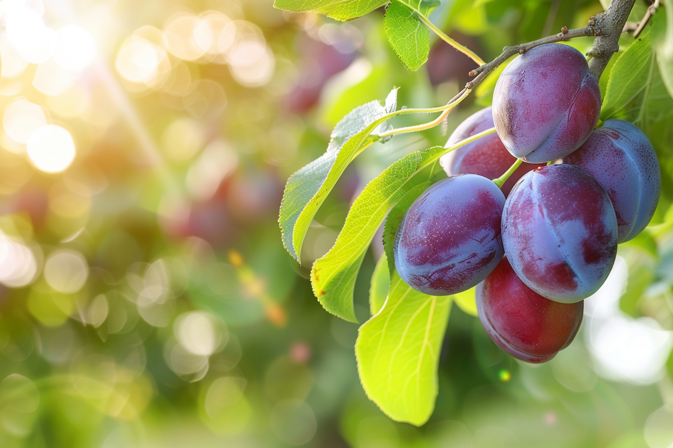 Image gratuite Prunes dans un verger ensoleillé 8