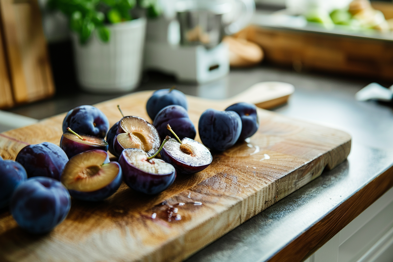 Image gratuite Prunes tranchées en cuisine moderne 4