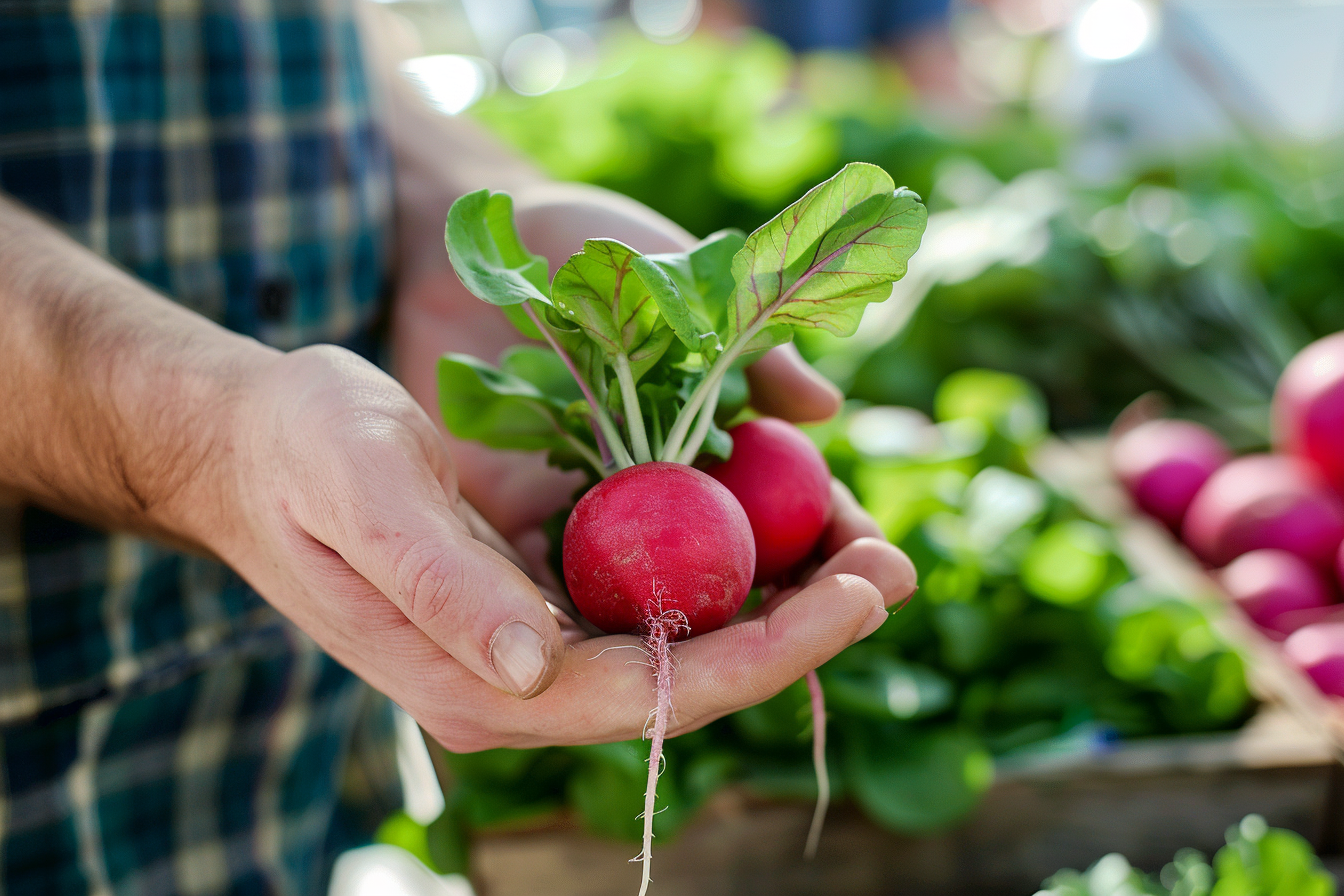 Image gratuite Radis au marché fermier 1