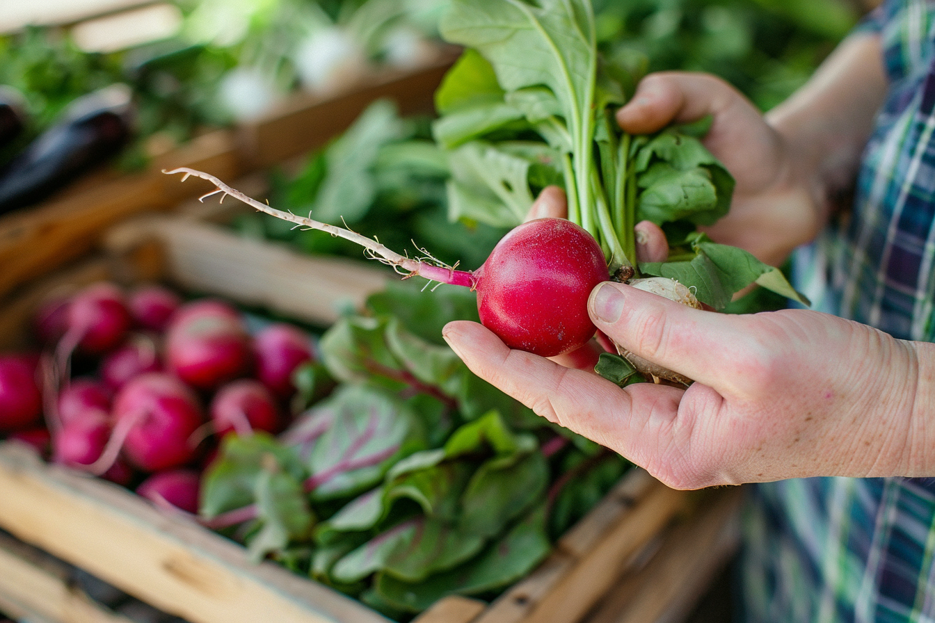 Image gratuite Radis au marché fermier 2