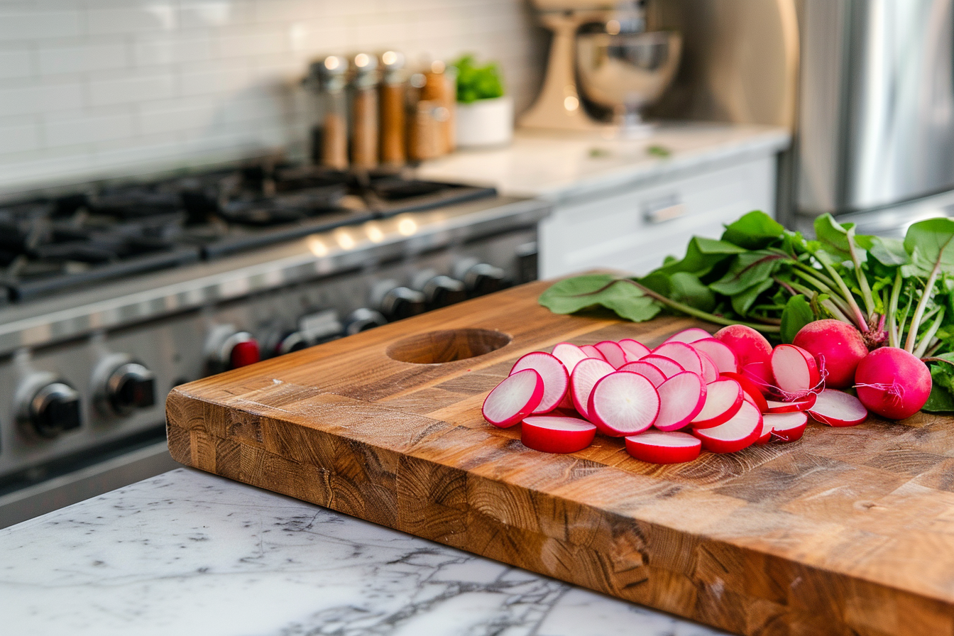 Image gratuite Radis tranchés en cuisine moderne 2