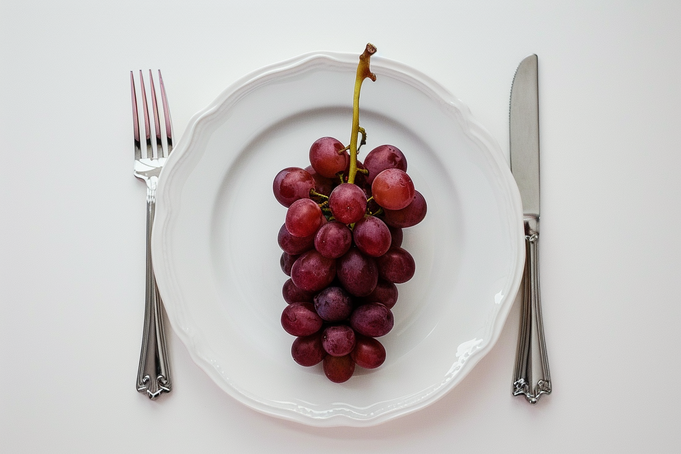 Image gratuite Raisins sur assiette blanche 2