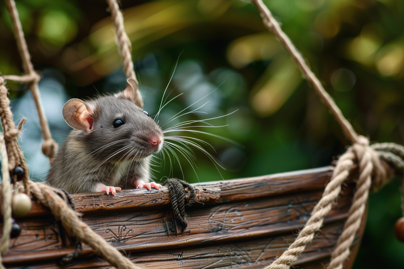 Image gratuite Rat sur navire pirate miniature 1