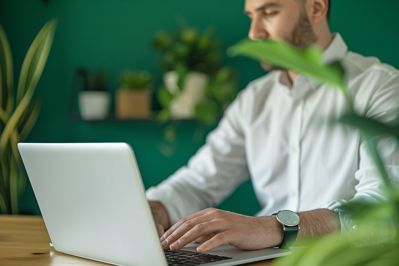 Image gratuite Recruteur à un bureau avec laptop 5