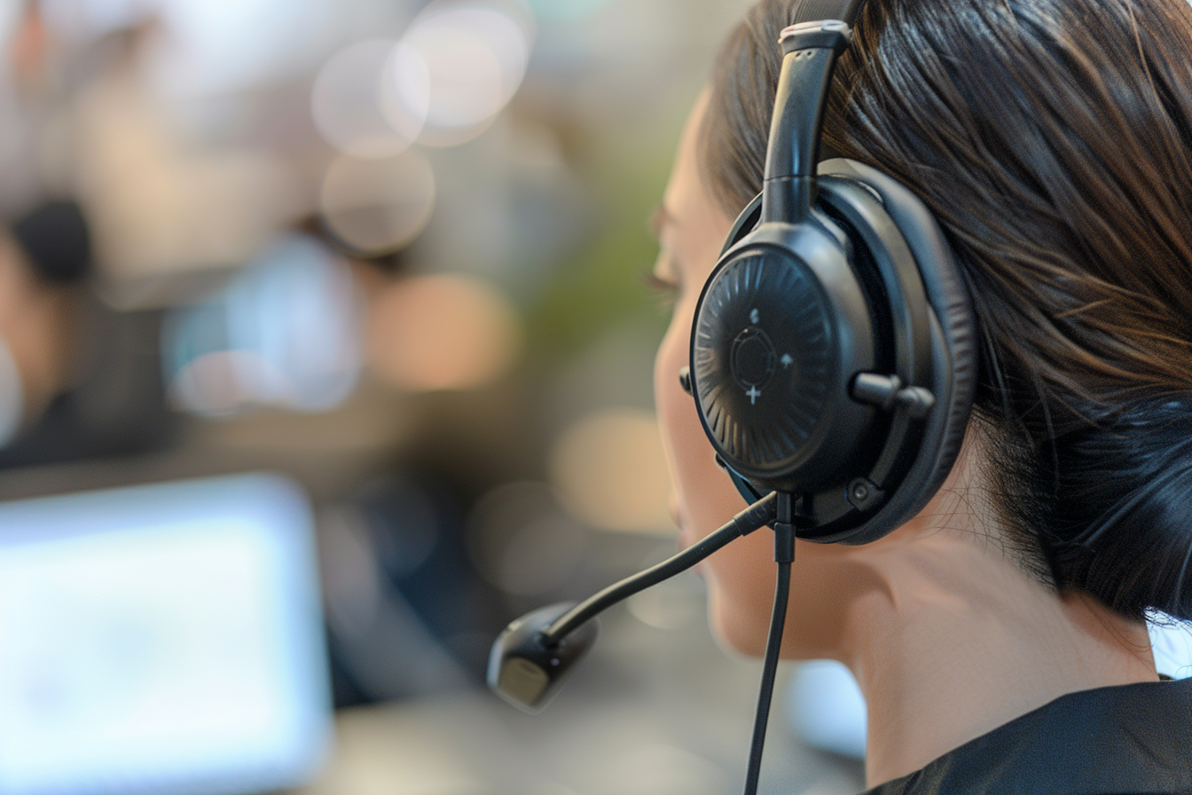 Image gratuite Représentant service client avec casque 2