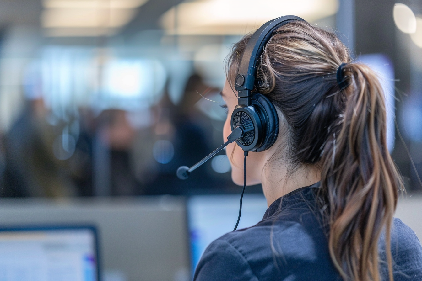 Image gratuite Représentant service client avec casque 4