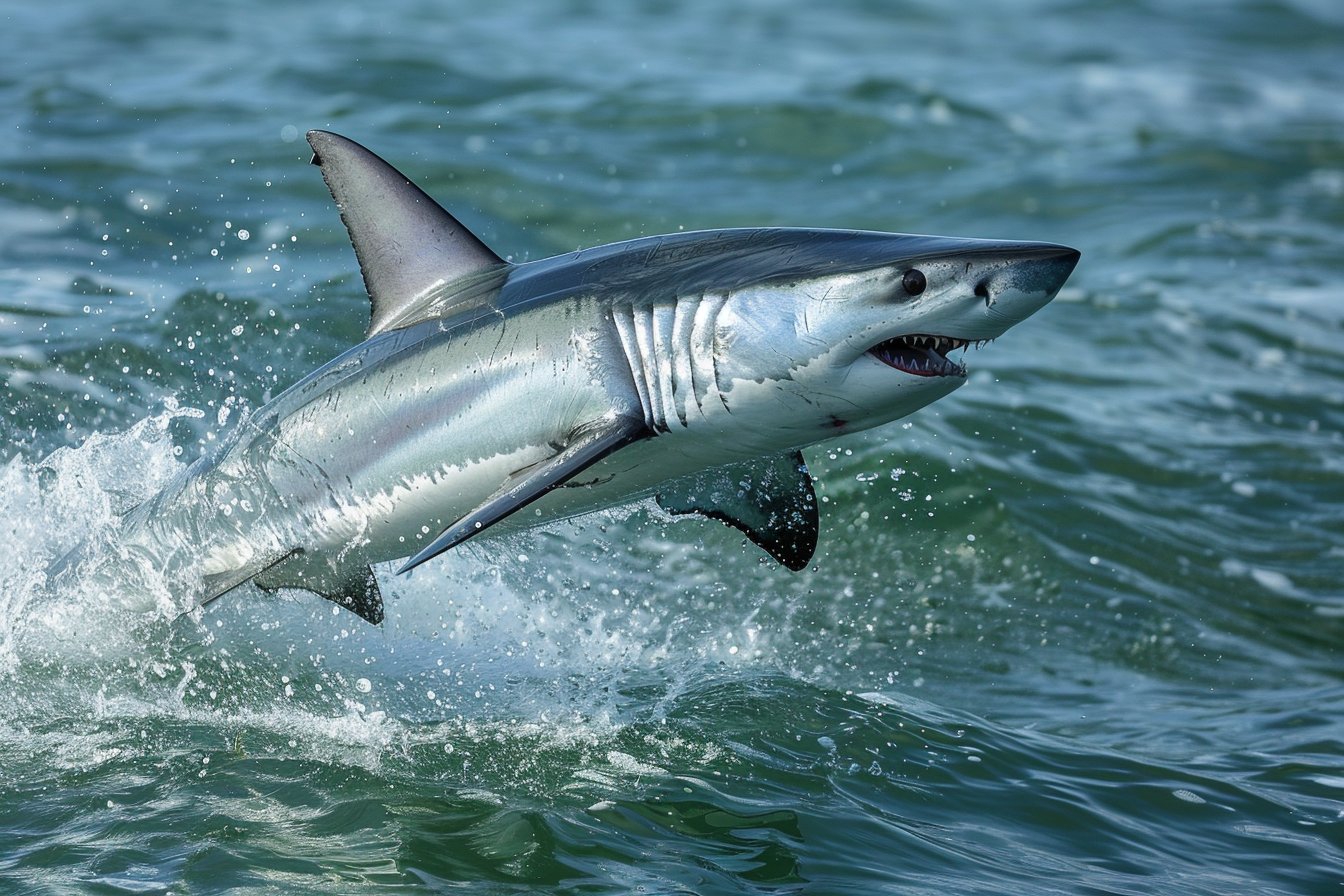 Image gratuite Requin mako émergeant 2