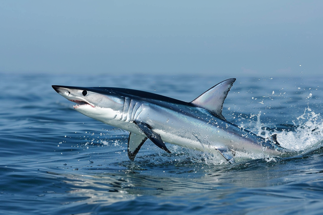 Image gratuite Requin mako émergeant 5