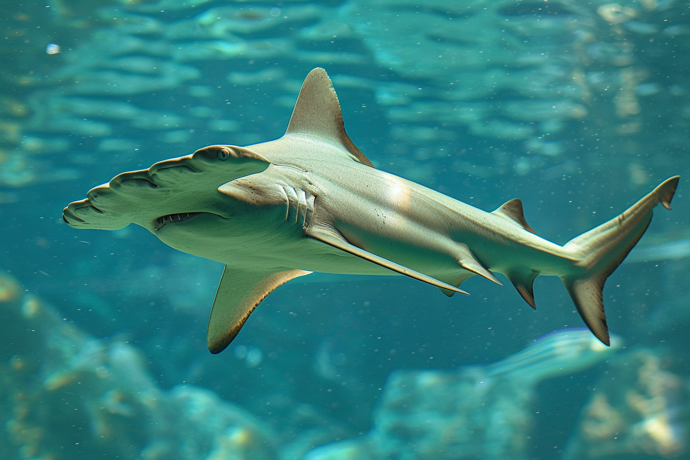 Image gratuite Requin-marteau en eau claire 1