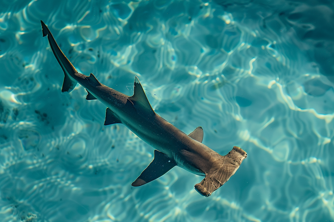 Image gratuite Requin-marteau en eau claire 2