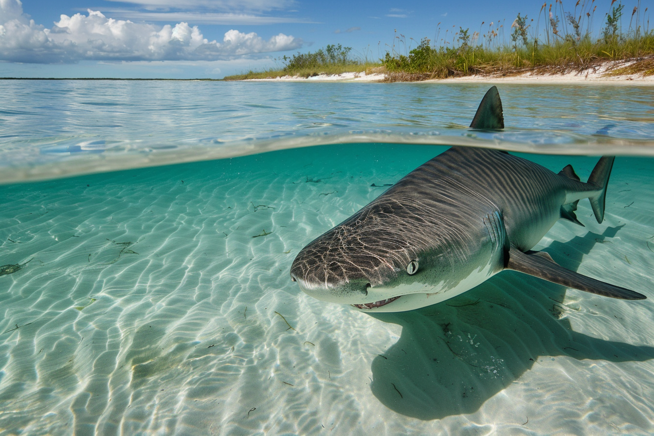 Image gratuite Requin-tigre en lagon 2