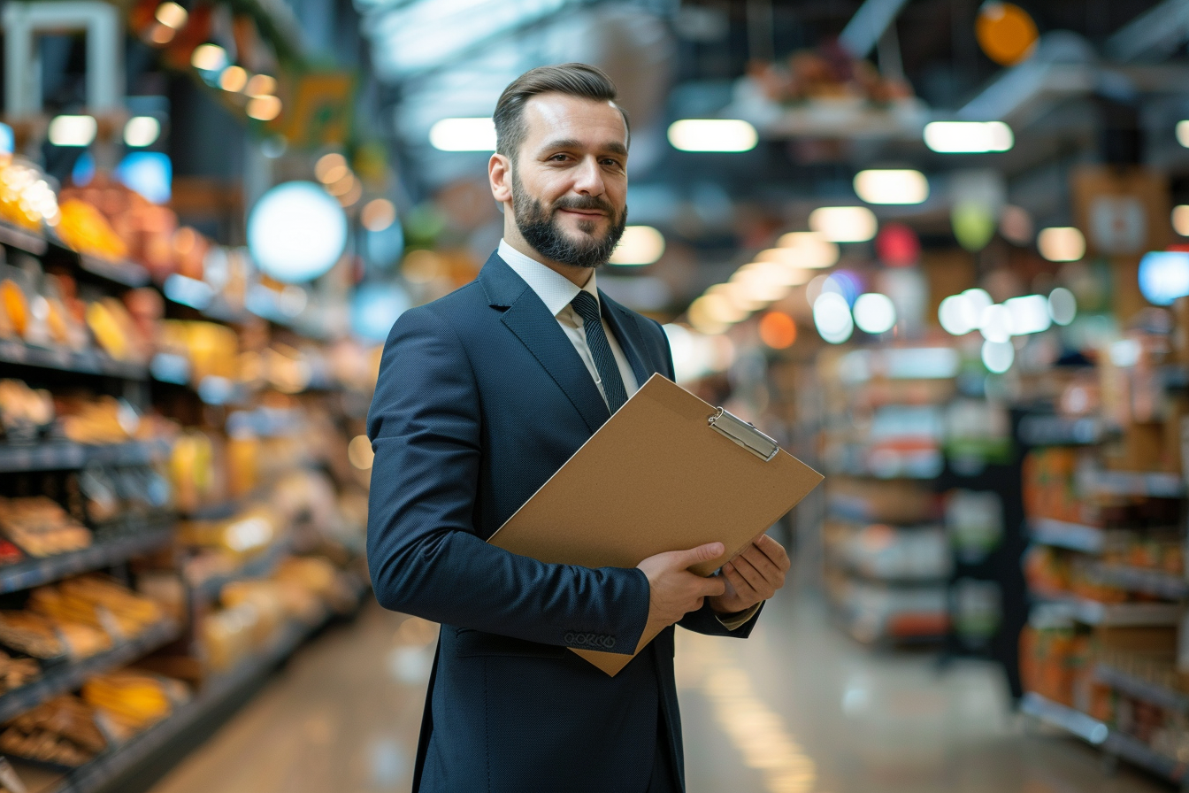 Image gratuite Responsable de magasin avec clipboard 1