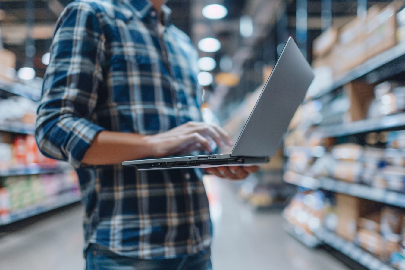 Image gratuite Responsable e-commerce avec laptop 1