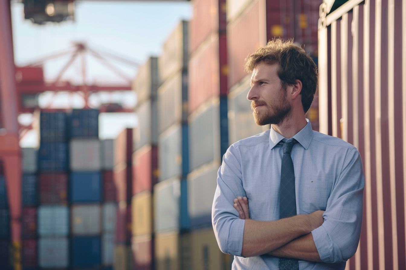 Image gratuite Responsable logistique examinant envoi 1